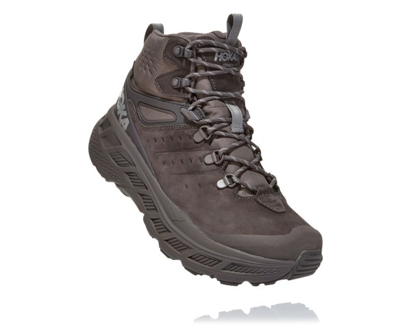 Hoka One One Stinson Mid GORE-TEX Mens UK - Dark Grey / Deep Grey Hiking Boots - UFTLA9048